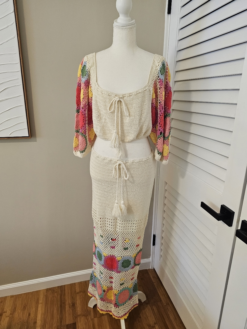 ✨ Spell & The Gypsy Collective Let the Sunshine In Crochet Top & Maxi Skirt Set - Picture 13 of 16